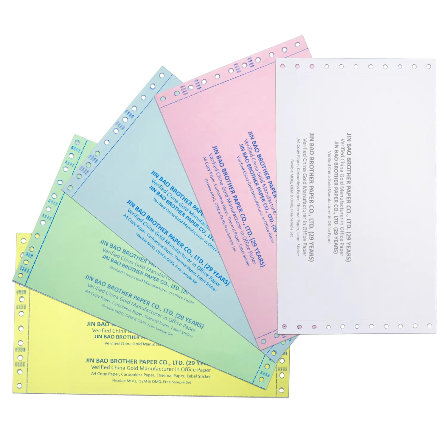 Cheap CB CFB CF 3-Ply NCR Computer Form Paper NCR 2 Ply Continuous Carbonless Printing Paper 4 Ply NCR Carbon-less Paper Paper