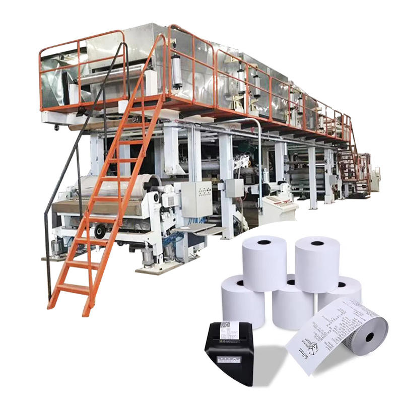 Thermal Paper Label Coating Machine with PLC (Delta/Keyence) Eco-Friendly 100m/min Speed for ATM & Supermarket Cashier Receipts
